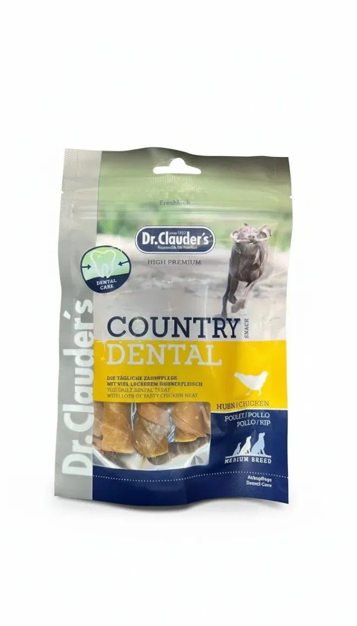 تشویقی دنتال سگ دکتر کلادرز مدل Country Dental  با طعم مرغ